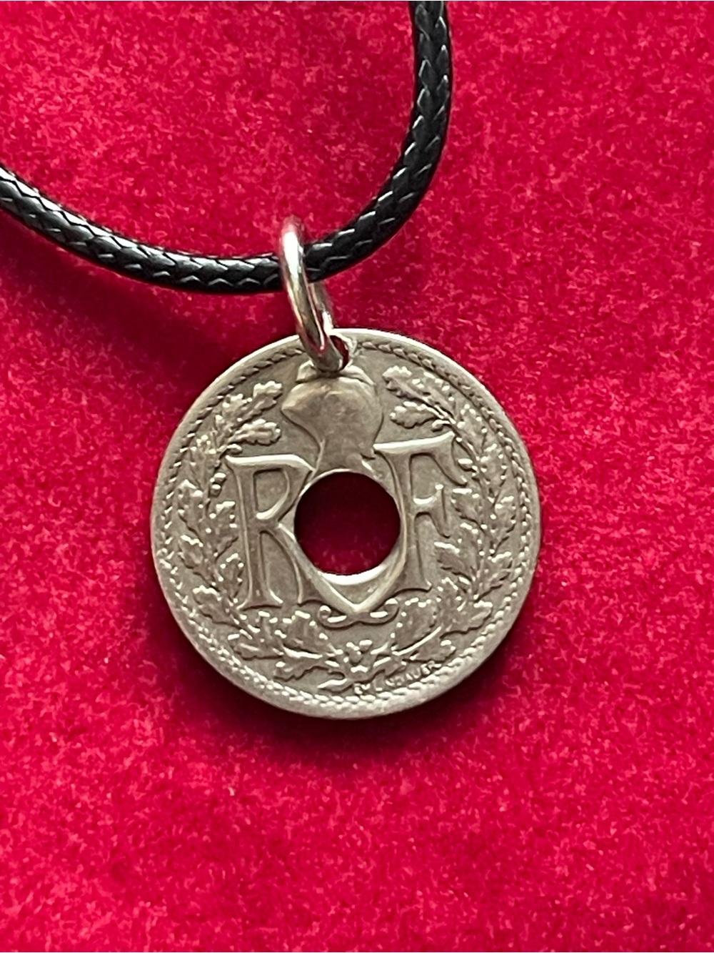 Vintage French Coin Pendant necklace